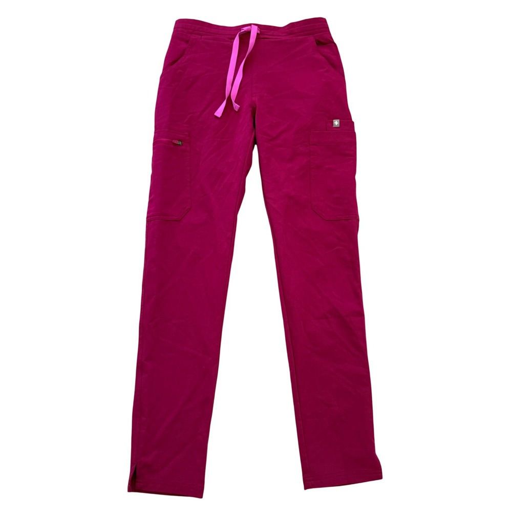 Figs Technical Collection Scrub Pants Women XXS Berry Pink Cargo TW2000R PO2192
